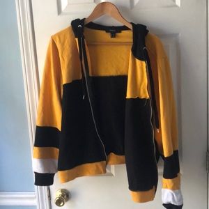 Cropped color block jacket